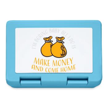 Je m’ennuie bébé, tout ce que je fais, c’est gagner de l’argent en rentrant à la maison - Boîte à goûter - bleu saphir - Devant