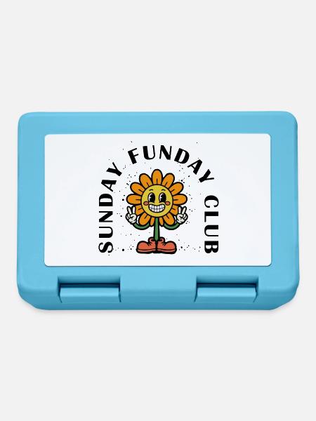 Sunday Funday Club – Retro Comic Trend Spruch - Brotdose - Saphirblau
