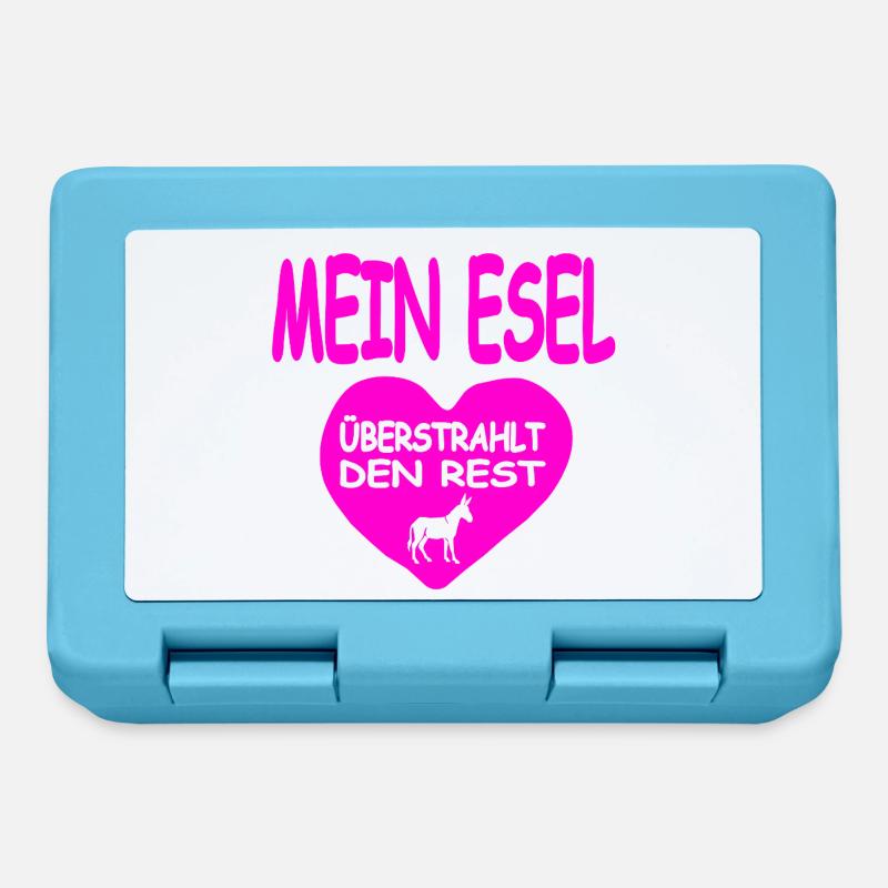 Esel - Brotdose - Saphirblau
