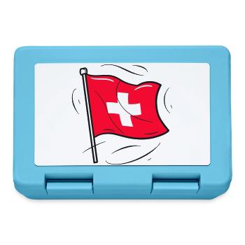 Schweizer Flagge Patriot Design - Brotdose - Saphirblau - Vorne