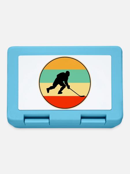 Icey Hockey Retro Sunset Vintage Spieler Sportgeschenk - Brotdose - Saphirblau