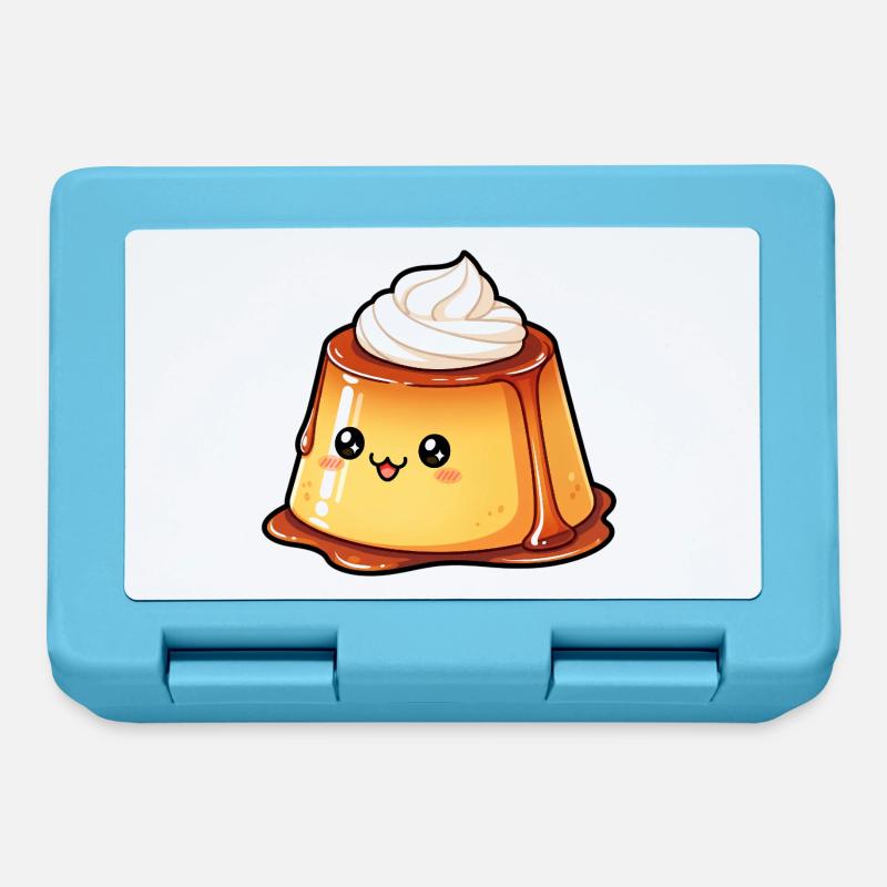 Kawaii Karamellpudding - Brotdose - Saphirblau