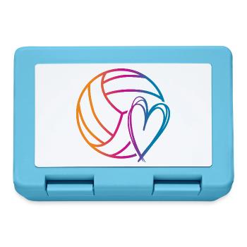 Ballon de volley-ball - Boîte à goûter - bleu saphir - Devant
