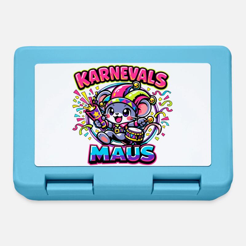 Karnevalsmaus Karneval Kostüm - Brotdose - Saphirblau