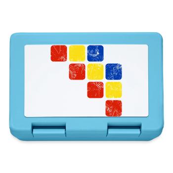 Farben Ornament Muster - Grundfarben - Brotdose - Saphirblau - Vorne