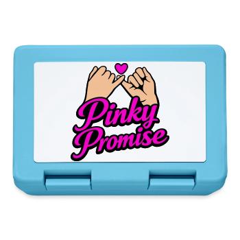 Pinky Promise Herz Versprechen Ehrenwort Shirt - Brotdose - Saphirblau - Vorne