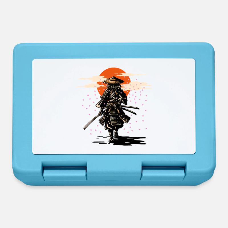 Samurai Sun and Sakura - Lunchbox - sapphire blue