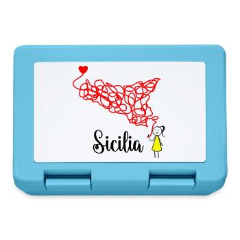 Sizilien  - Brotdose - Saphirblau - Vorne