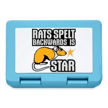 Rats Spelt Backwards Is Star Lustiger Ratte Spruch - Brotdose - Saphirblau - Vorne
