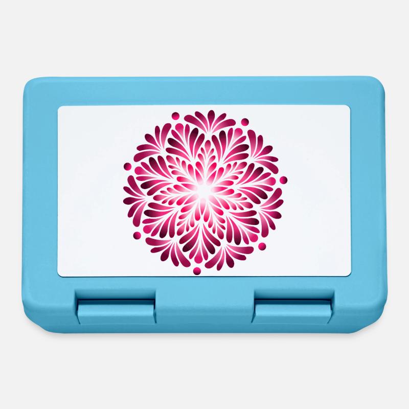 Luminous Pink Mandala - Lunchbox - sapphire blue