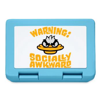 Ente Warning Socially Awkward Sozial Unbeholfen - Brotdose - Saphirblau - Vorne