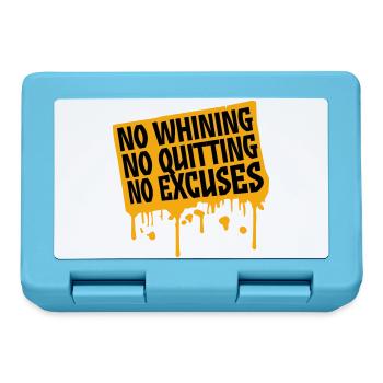 No Whining No Quitting No Excuses Gym Motivation - Brotdose - Saphirblau - Vorne