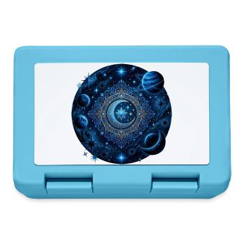 Space Planets Galaxies Stars Moons - Lunchbox - sapphire blue - Front