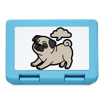 farting pug dog funny - Lunchbox - sapphire blue - Front