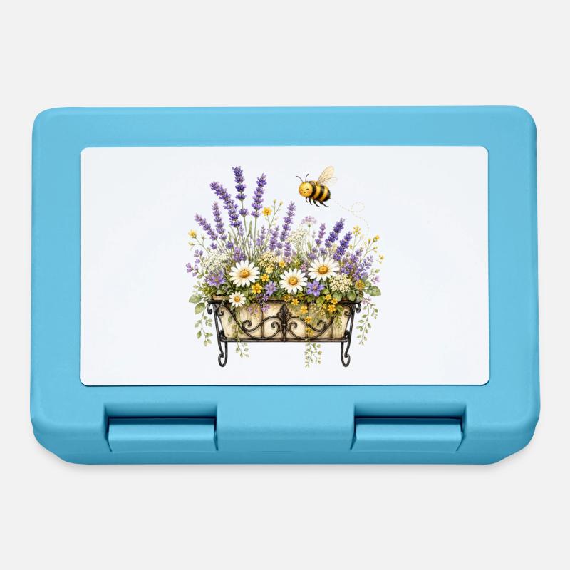Bee-friendly flower box - Lunchbox - sapphire blue