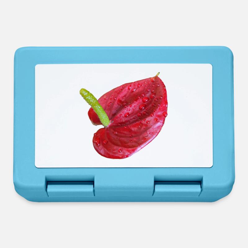 Vibrant_Red_Anthurium_Flower - Boîte à goûter - bleu saphir