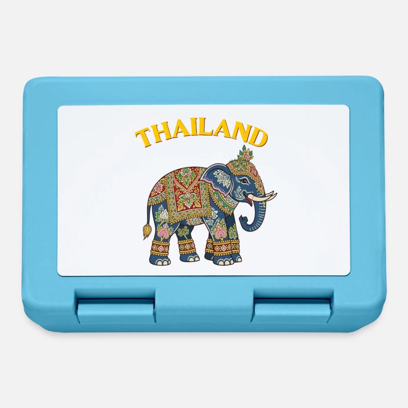 Éléphant de Thaïlande - Boîte à goûter - bleu saphir
