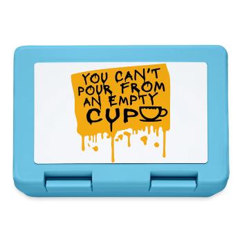 You Can't Pour From An Empty Cup Selbstfürsorge - Brotdose - Saphirblau - Vorne