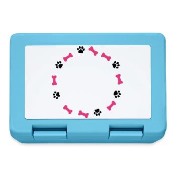 Empreinte de patte Love Dog Bone Dog Maman - Boîte à goûter - bleu saphir - Devant