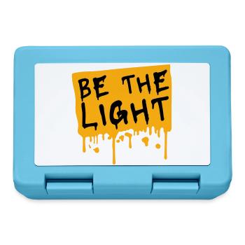 Be The Light Motivierend Positivität Spruch Logo - Brotdose - Saphirblau - Vorne
