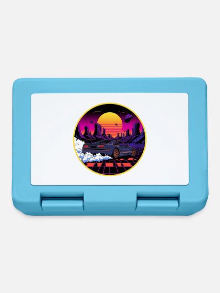 Neon Desert Canyon Dusk Cruise - Brotdose - Saphirblau
