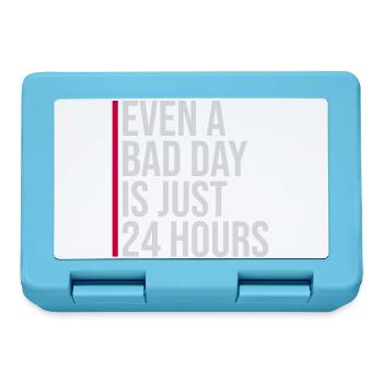 Even A Bad Day Is Just 24 Hours Motivational Saying - Lunchbox - sapphire blue - Front