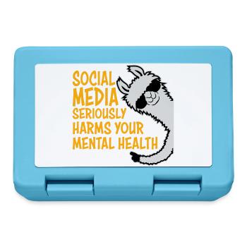Social Media Seriously Harms Mental Health Lama - Lunchbox - sapphire blue - Front
