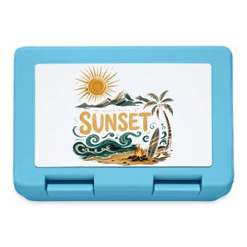 Sunset on the beach surf - Lunchbox - sapphire blue - Front