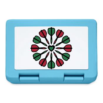 Dartpfeile Mandala Icon - Brotdose - Saphirblau - Vorne