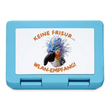 Krallo Kreisch™'s WLAN-Empfang statt(liche) Frisur - Brotdose - Saphirblau - Vorne