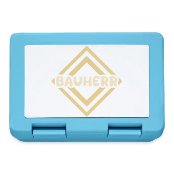 Geschenk für Bauherr - Brotdose - Saphirblau - Vorne