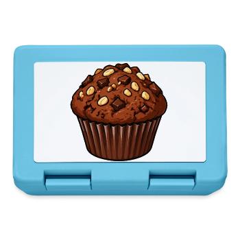Schoko Muffin Mit Nussstückchen - Brotdose - Saphirblau - Vorne