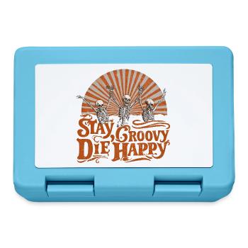 Stay Groovy Die Happy Skeletons - Brotdose - Saphirblau - Vorne
