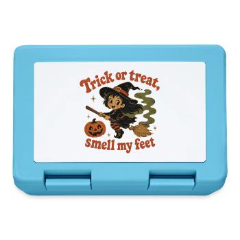 Trick Or Treat Smell My Feet Halloween Hexe Spruch - Brotdose - Saphirblau - Vorne