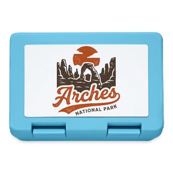 Vintage Arches Utah Desert Delicate Arch - Brotdose - Saphirblau - Vorne