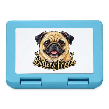 Mops voller Liebe - Brotdose - Saphirblau - Vorne