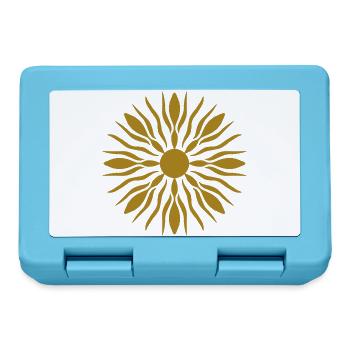 Goldene Sonnenstrahlstrahlung - Brotdose - Saphirblau - Vorne