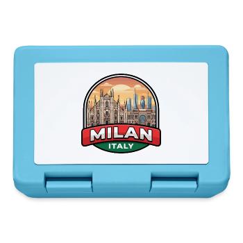 Milan Italien Reiseabzeichen Duomo di Milano Geschenk - Brotdose - Saphirblau - Vorne