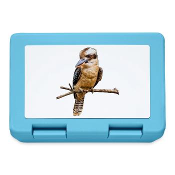 Lachender Hans Kookaburra Vogel Vektor Grafik - Brotdose - Saphirblau - Vorne