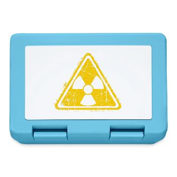 Strahlenwarnschild - Radioaktiv - Nuklear - Brotdose - Saphirblau - Vorne