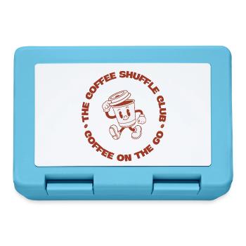 Coffee Shuffle Club Kaffee Spruch Retro Lustig - Brotdose - Saphirblau - Vorne