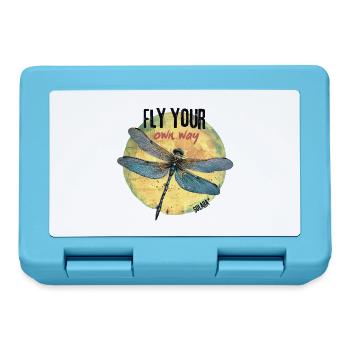 Flieg deinen eigenen Weg, Dragonfly Circle - Brotdose - Saphirblau - Vorne