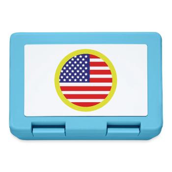 Flagge der Vereinigten Staaten - Brotdose - Saphirblau - Vorne
