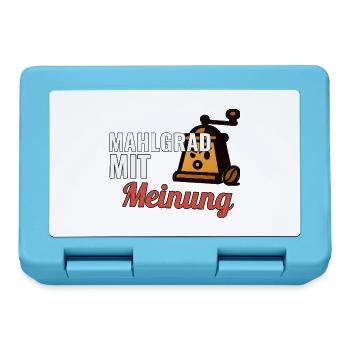 Hobby-Barista Geschenk für die erste Brühstation - Brotdose - Saphirblau - Vorne