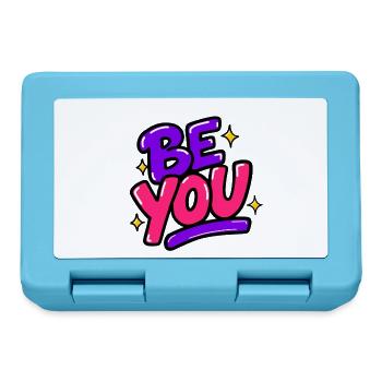 GEN Z ZITIERT TYPOGRAFIEDESIGN – Be You - Brotdose - Saphirblau - Vorne