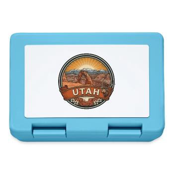 Utah Delicate Arch Canyon Vintage-Reisegeschenk - Brotdose - Saphirblau - Vorne