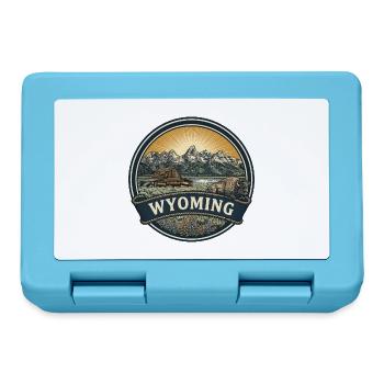 Reisesouvenir der Wyoming Grand Teton Mountains - Brotdose - Saphirblau - Vorne