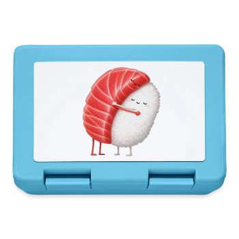 Kawaii Sushi Kuschelpärchen - Brotdose - Saphirblau - Vorne