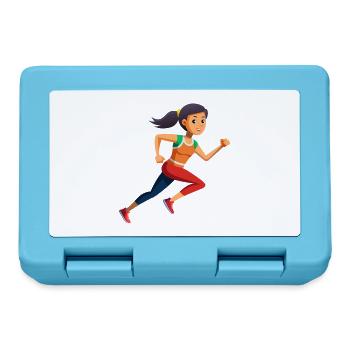 Running Girl - Brotdose - Saphirblau - Vorne