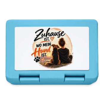 Zuhause ist, wo mein Hund ist – Hundeliebe - Brotdose - Saphirblau - Vorne
